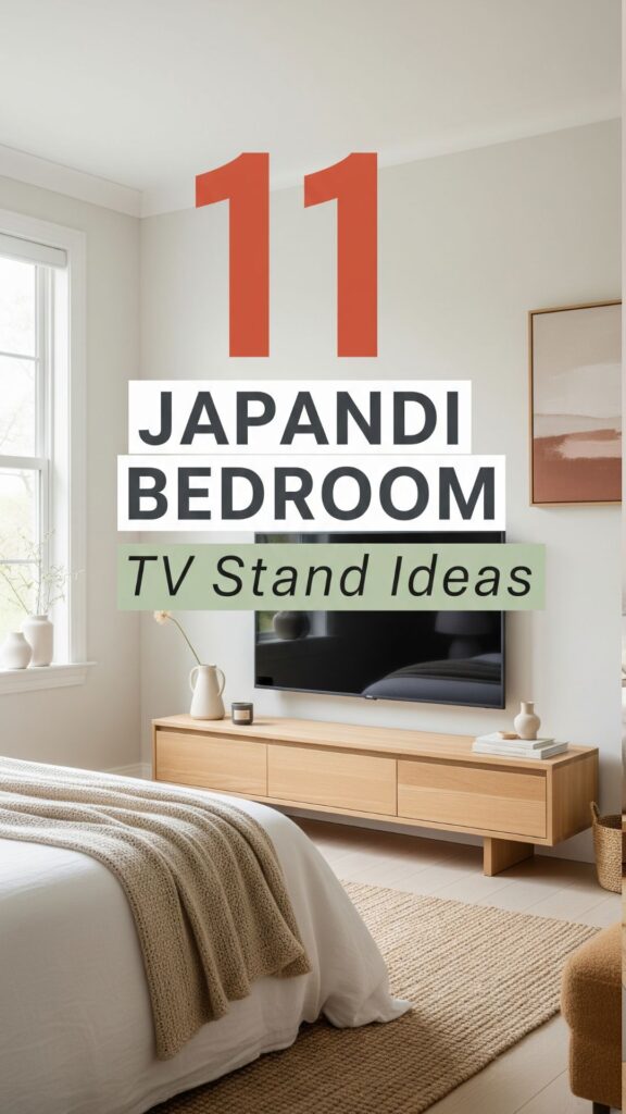 1. 11 Japandi Bedroom TV Stand Ideas for Calm Balanced Interiors