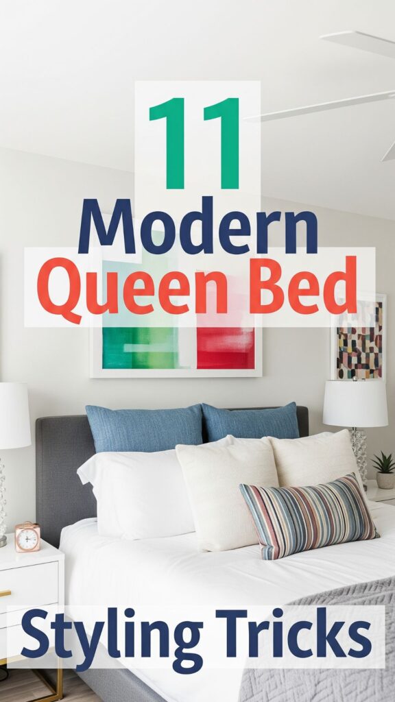 1. 11 Modern Bedroom Queen Bed Styling Tricks for a Fresh Look