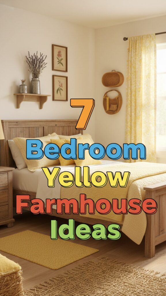 1. 7 Bedroom Yellow Farmhouse Ideas With Soft Rustic Charm