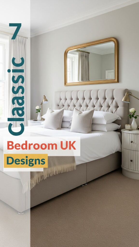 1. 7 Classic Bedroom UK Designs for a Calm Elegant Look
