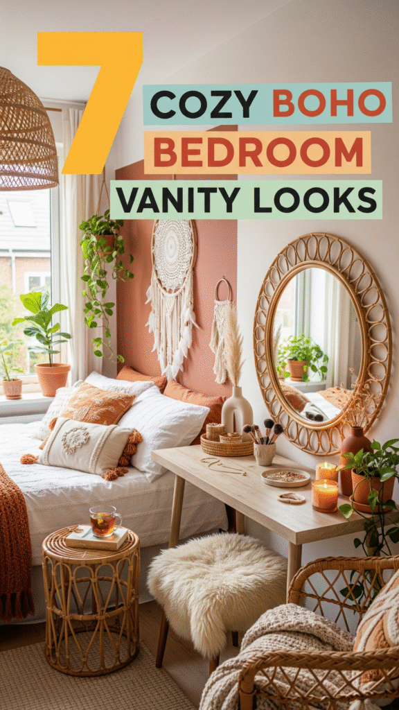1. 7 Cozy Boho Bedroom Vanity Looks That Feel Relaxed And Lived In