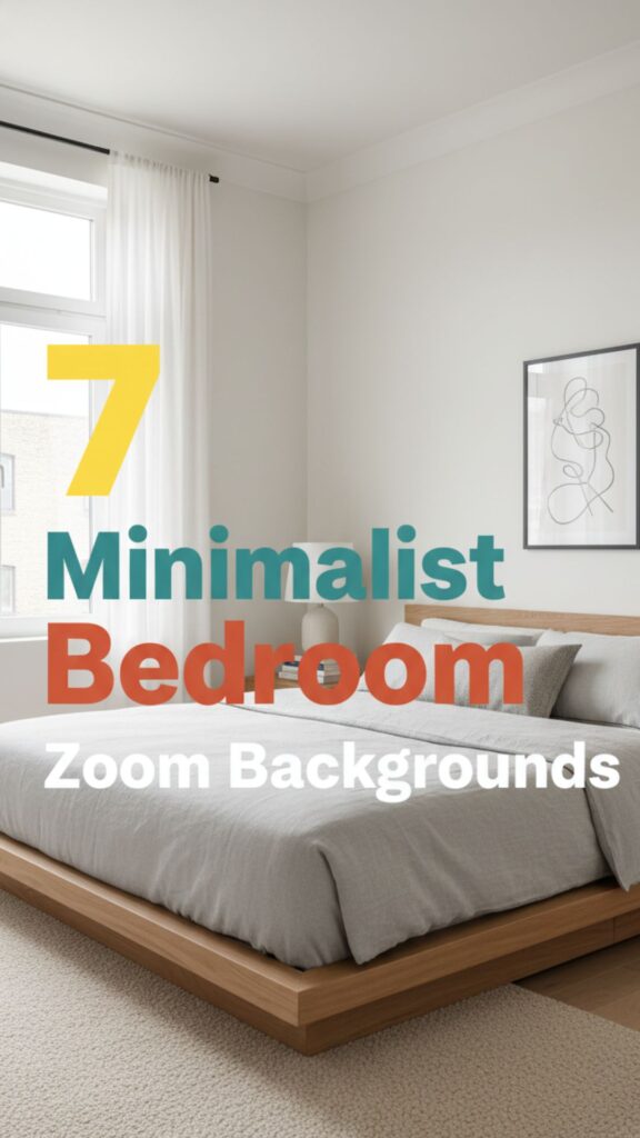 1. 7 Minimalist Bedroom Zoom Background That Looks Calm and Stylish