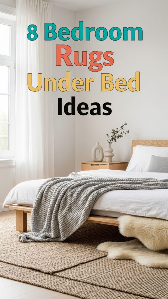 1. 8 Bedroom Rugs Under Bed Ideas for a Soft Scandinavian Aesthetic