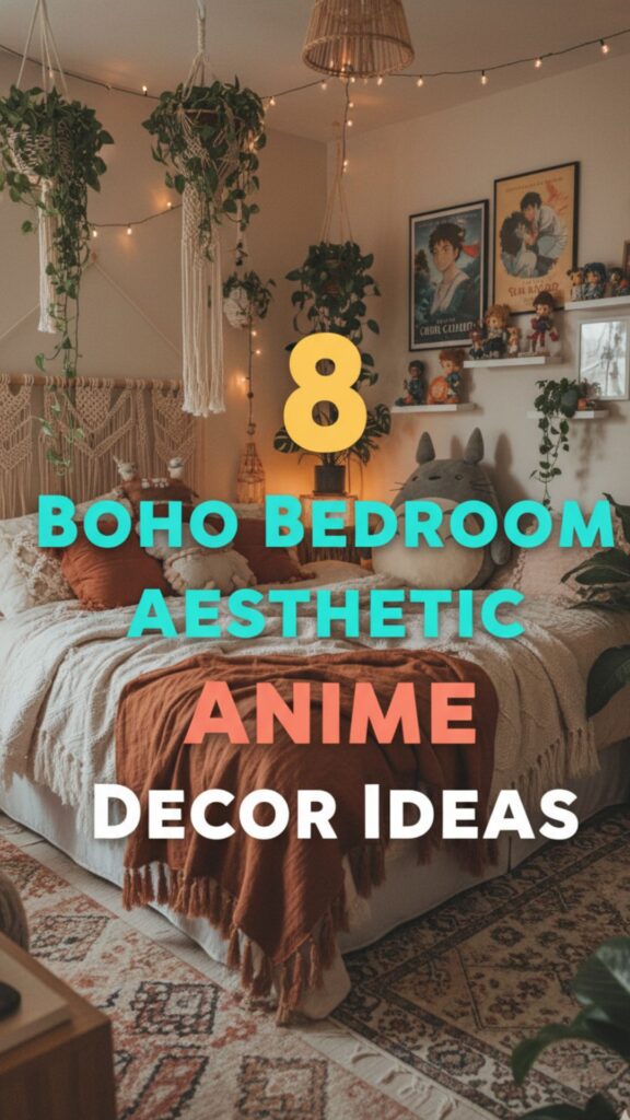 1. 8 Boho Bedroom Aesthetic Anime Decor Ideas With Artistic Soul