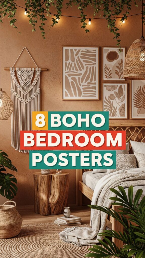 1. 8 Earthy Boho Bedroom Posters That Instantly Transform Your Space