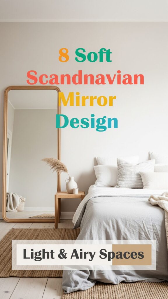 1. 8 Soft Scandinavian Bedroom Mirror Design for Light and Airy Spaces