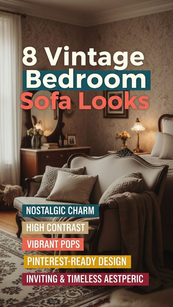 1. 8 Vintage Bedroom Sofa Looks That Bring Back Quiet Charm