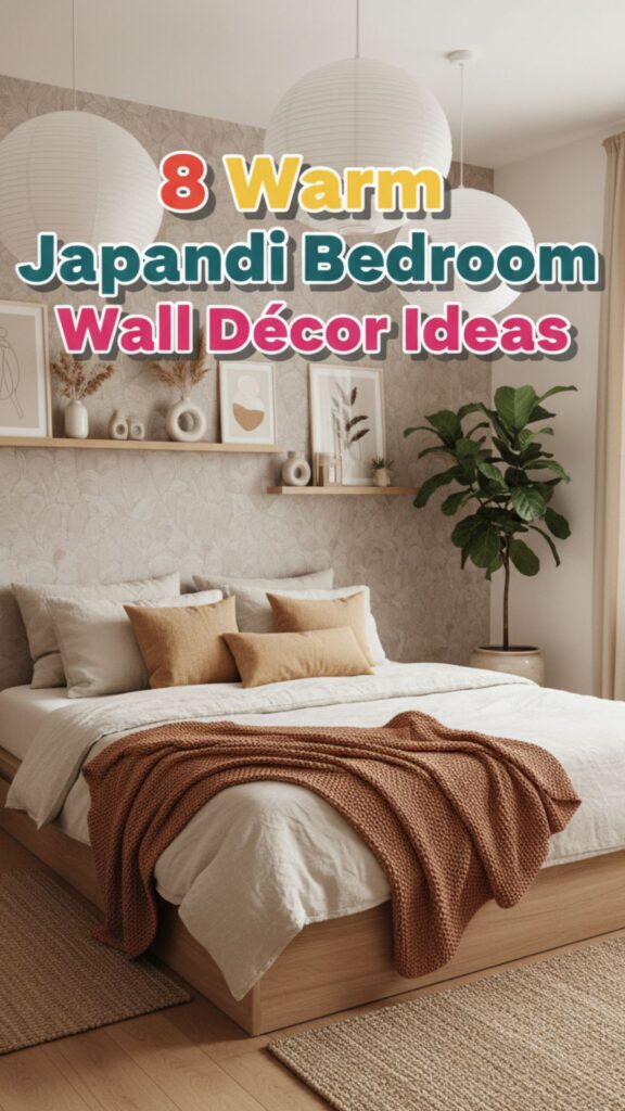 1. 8 Warm Japandi Bedroom Wall Décor Ideas for Simple Living