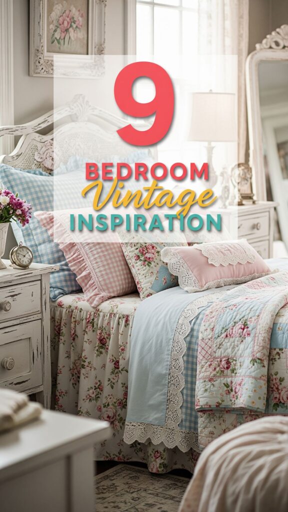1. 9 Bedroom Vintage Inspiration for a Soft Shabby Chic Vibe