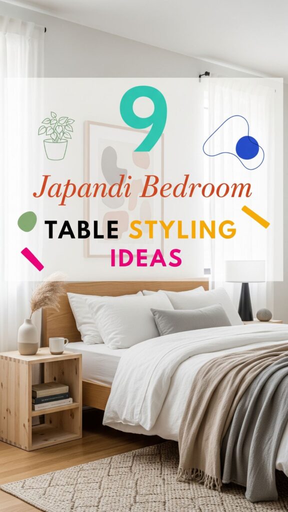 1. 9 Japandi Bedroom Table Styling Ideas for Soft Balanced Interiors