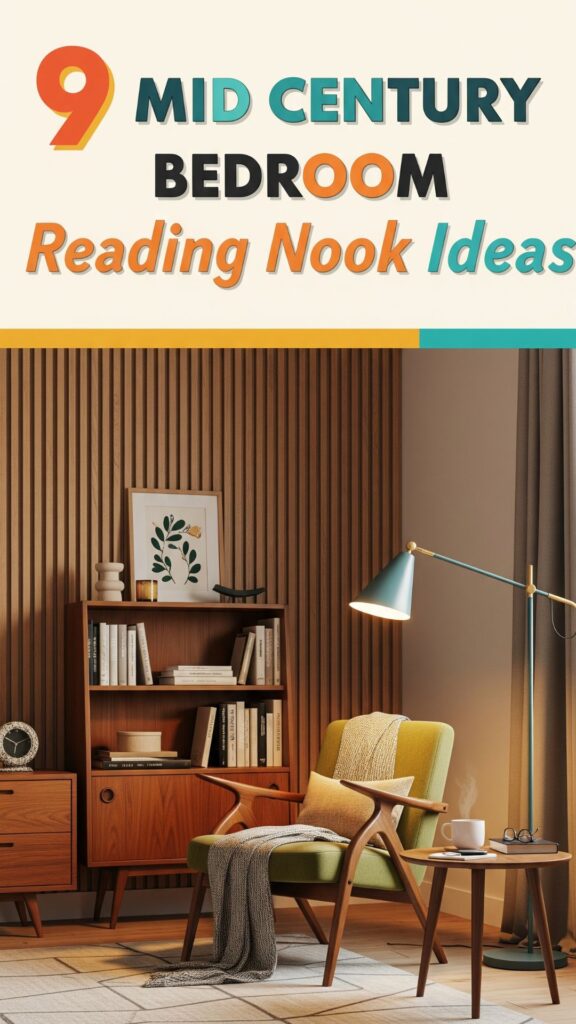 1. 9 Mid Century Bedroom Reading Nook Ideas for a Retro Chill Corner