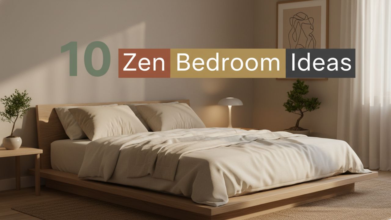10 Bedroom Zen Style Using Natural Wood and Linen Textures