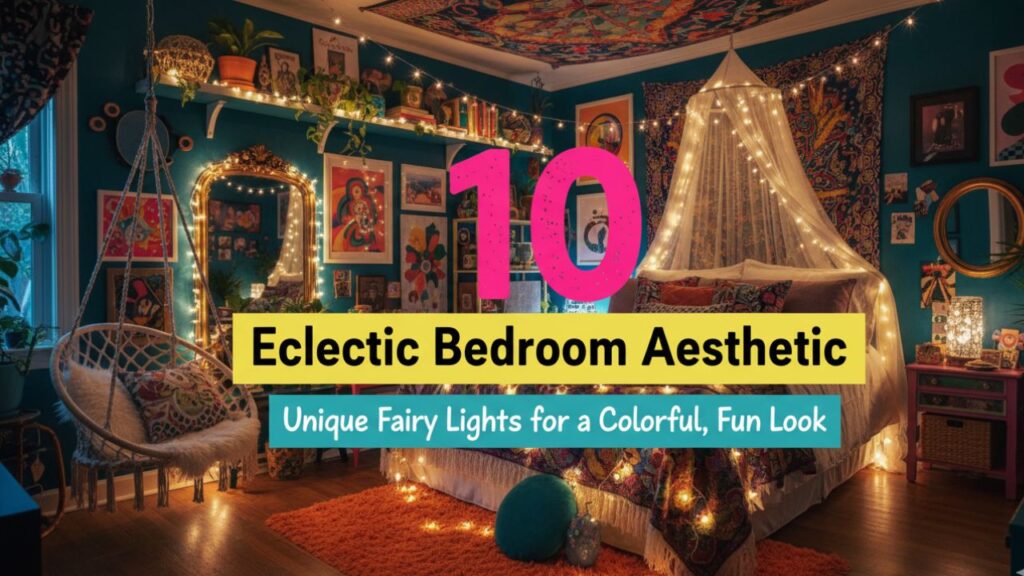 10 Eclectic Bedroom Aesthetic Unique Fairy Lights for a Colorful, Fun Look