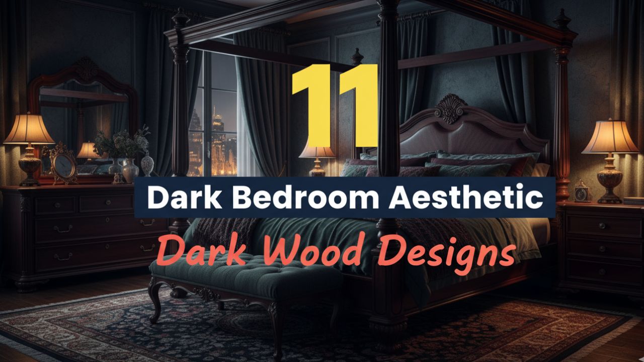 11 Dark Bedroom Aesthetic Dark Wood Designs with Soft Ambient Lighting