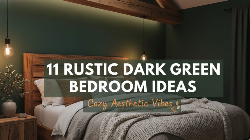 11 Rustic Dark Green Bedroom Aesthetic Ideas for a Cozy Retreat