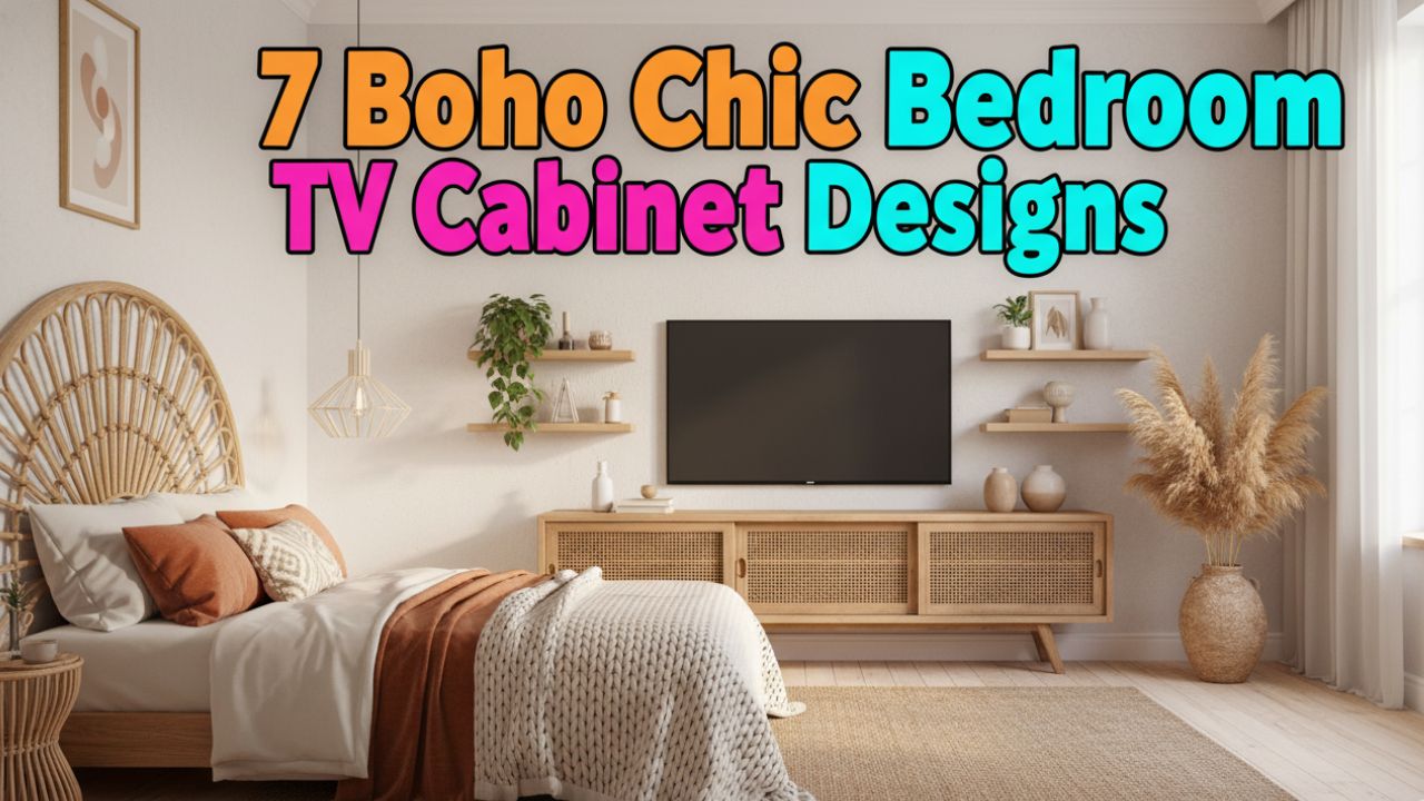 7 Boho Chic Bedroom TV Cabinet Design Modern Looks