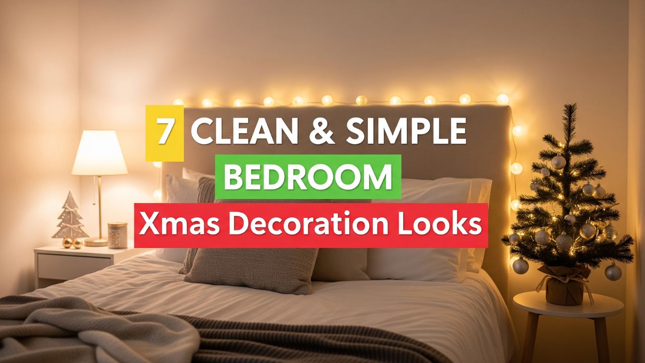 7 Clean and Simple Bedroom Xmas Decoration Looks for Small Rooms