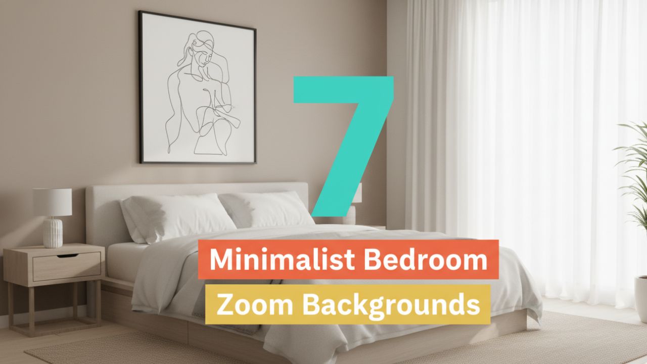 7 Minimalist Bedroom Zoom Background That Looks Calm and Stylish