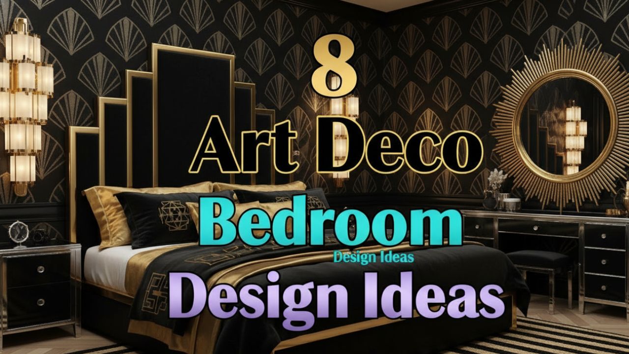 8 Bedroom Aesthetic Art Deco Design Ideas with Black and Gold