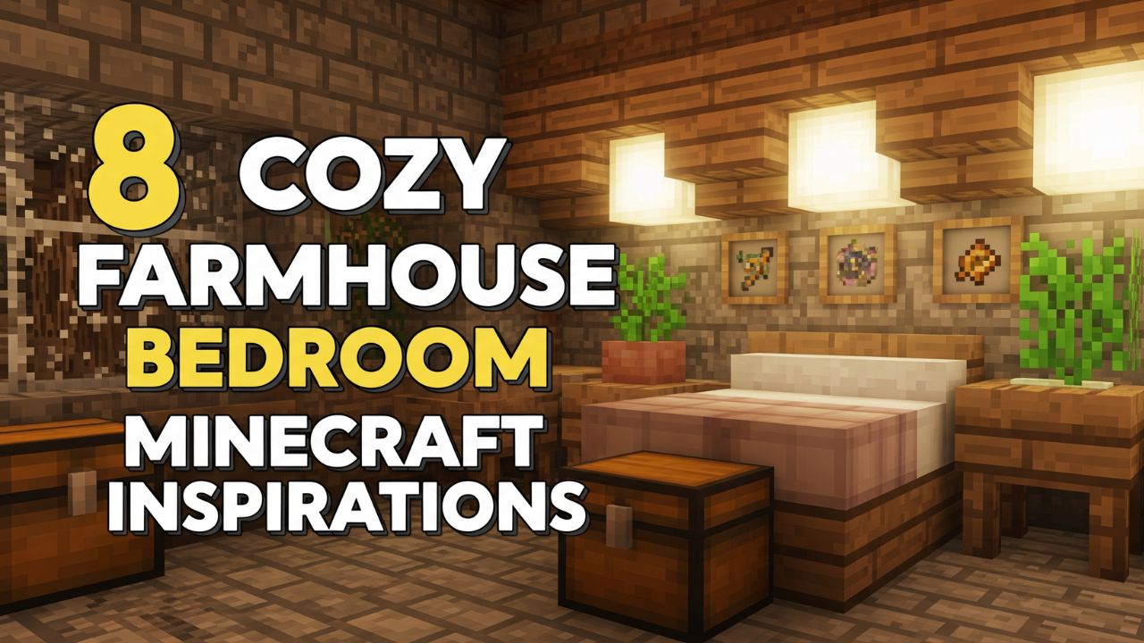 8 Cozy Farmhouse Bedroom Minecraft