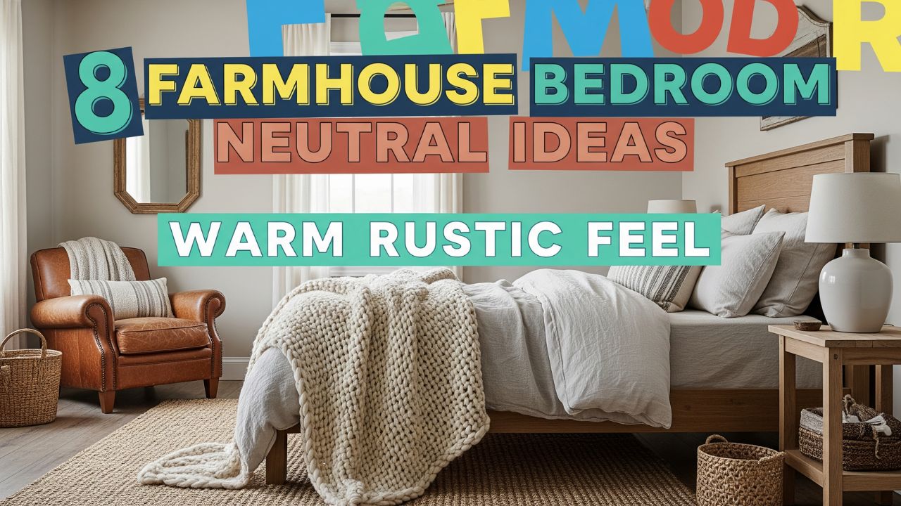 8 Farmhouse Bedroom Neutral Ideas For a Warm Rustic Feel