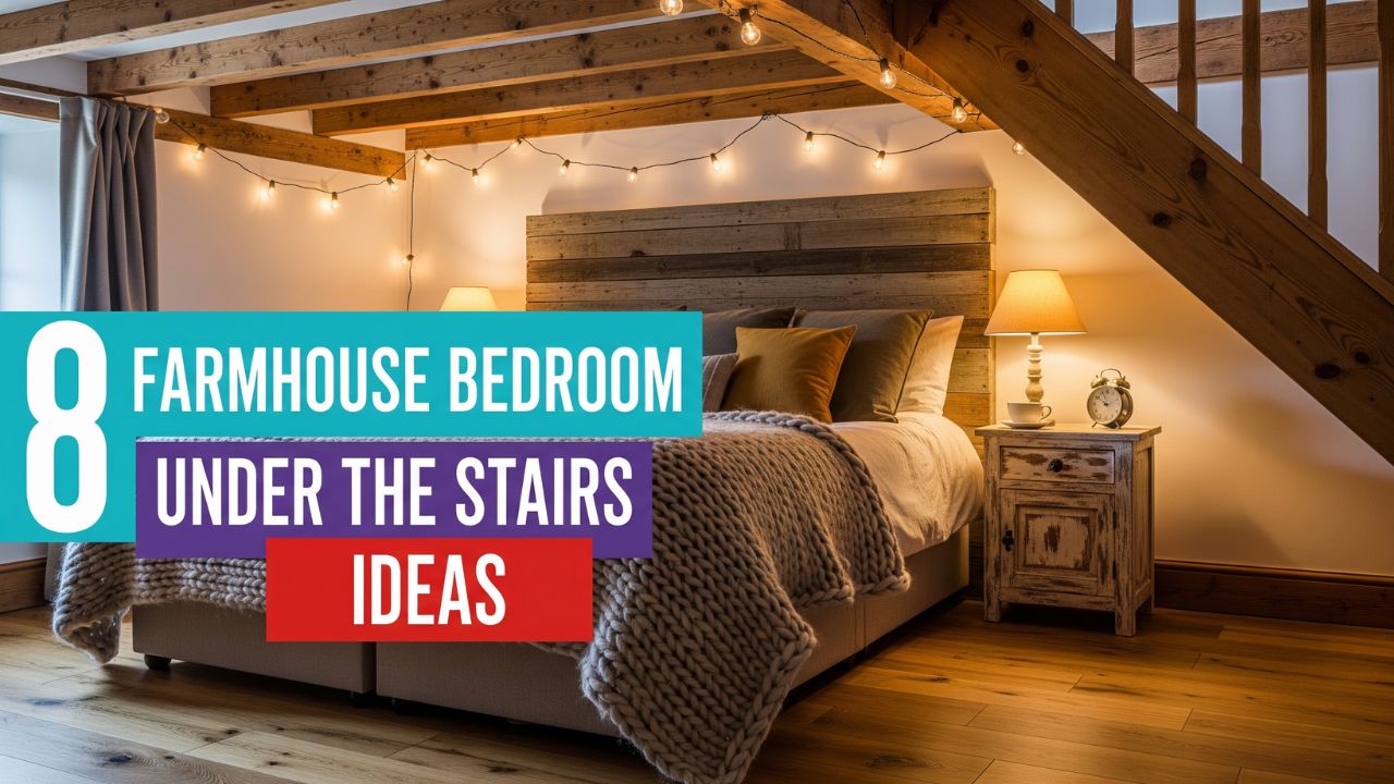 8 Farmhouse Bedroom under the Stairs Ideas for a Rustic Cozy Look
