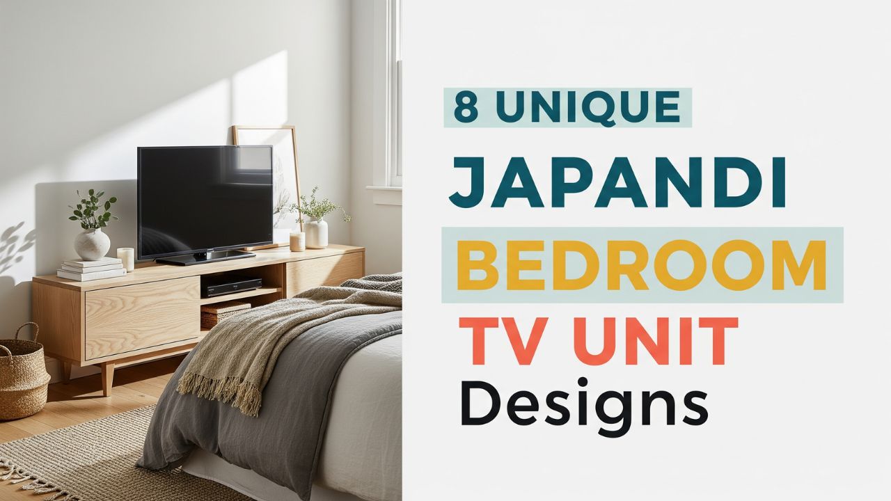 8 Unique Japandi Bedroom TV Unit Design