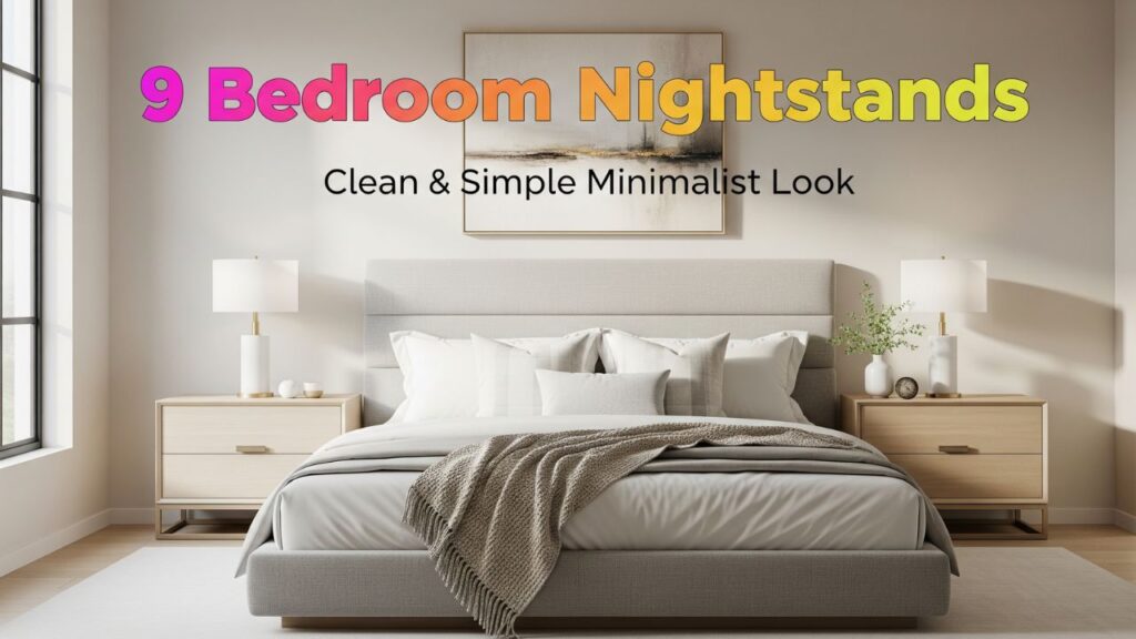 9 Bedroom Nightstands For a Clean and Simple Minimalist Look
