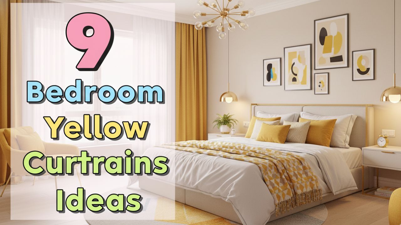 9 Bedroom Yellow Curtains That Complement Mid Century Decor