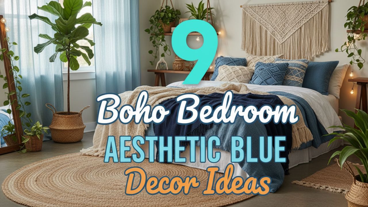 9 Boho Bedroom Aesthetic Blue Decor Ideas with Relaxed Vibes