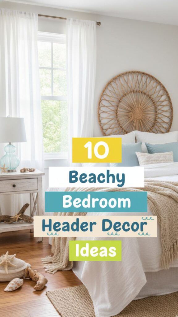 1. 10 Beachy Bedroom Aesthetic Header Decor to Create a Seaside Escape