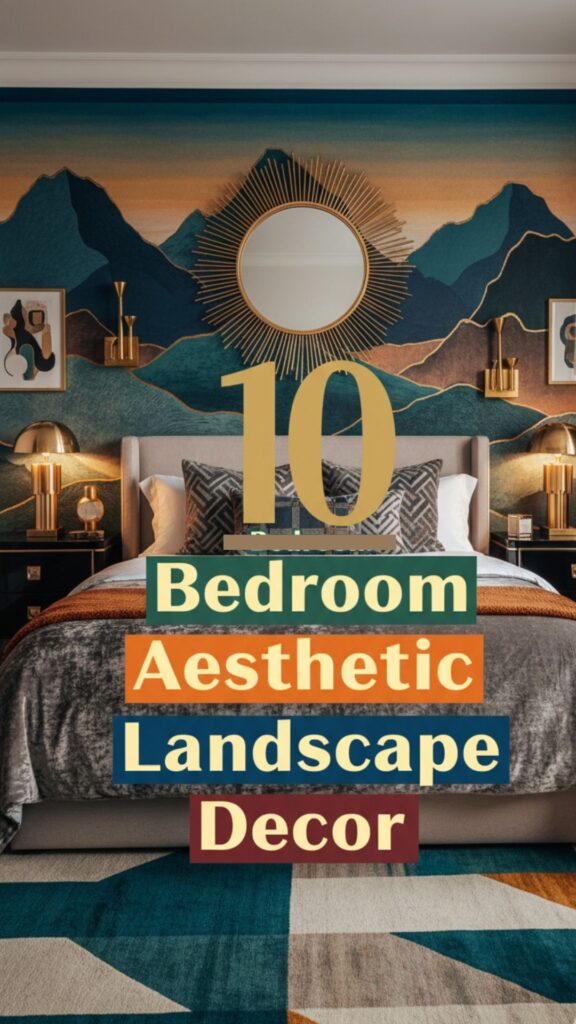 1. 10 Bedroom Aesthetic Landscape Decor for Art Deco Vibe