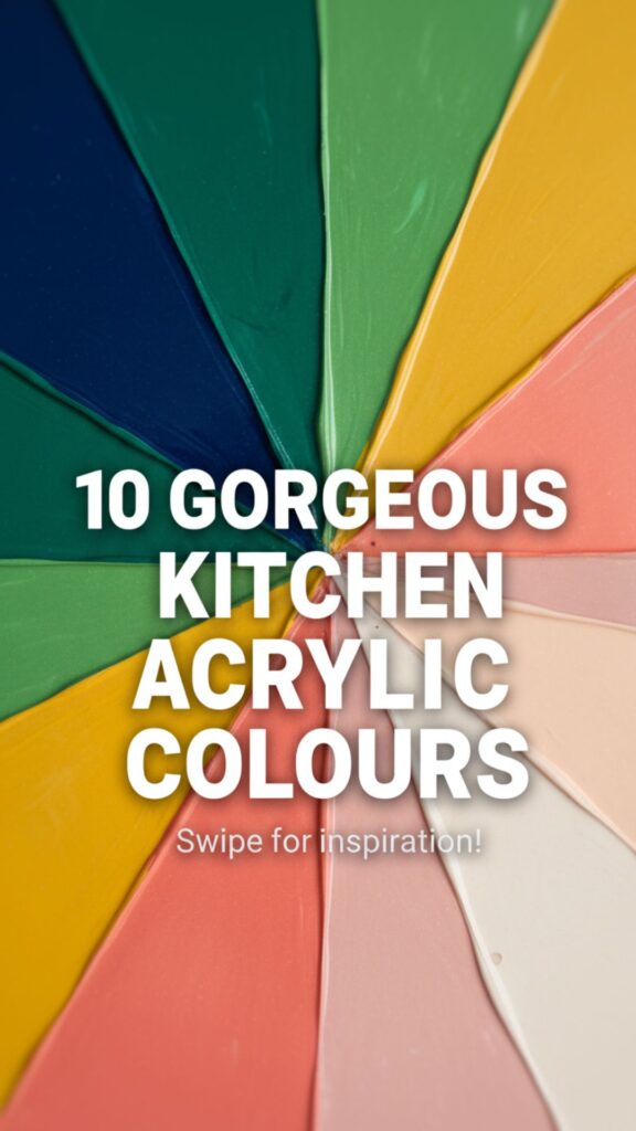 1. 10 Gorgeous Kitchen Acrylic Colours to Make Your Space Shine