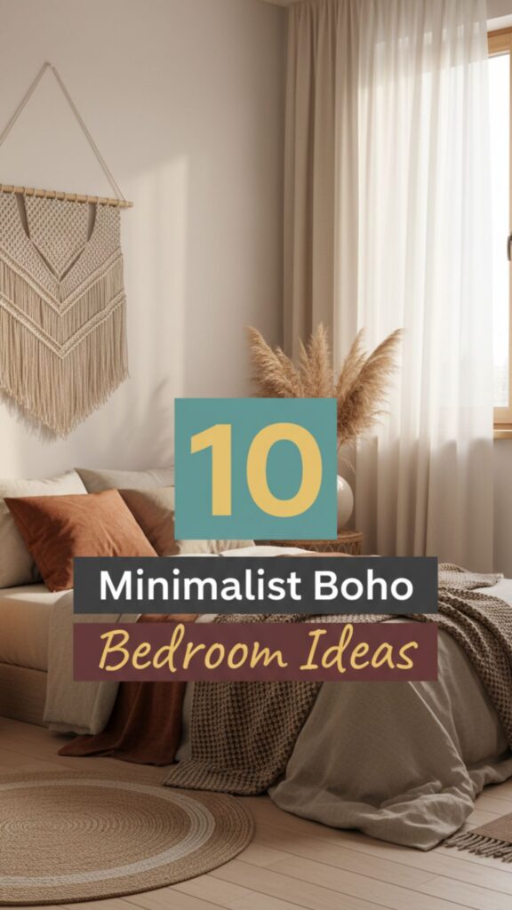 1. 10 Minimalist Boho Bedroom Ideas for a Soft, Clean Aesthetic