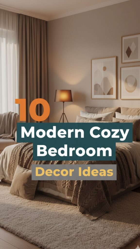 1. 10 Modern Cozy Bedroom Decor Ideas for a Warm Look