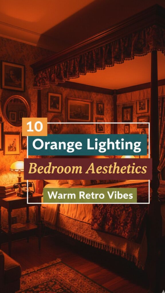 1. 10 Vintage Bedroom Aesthetics With Warm Orange Lighting