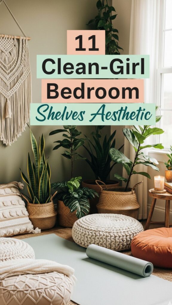 1. 11 Clean-Girl Bedroom Shelves Aesthetics for a Peaceful Space