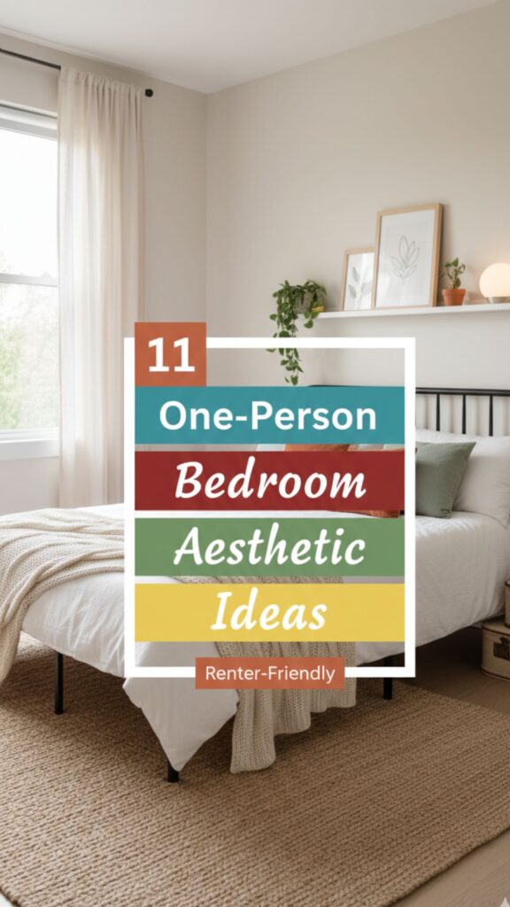 1. 11 One-Person Bedroom Aesthetic Ideas for Renters