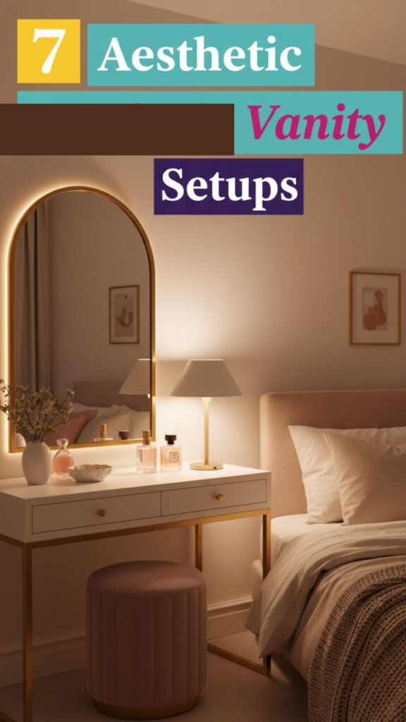 1. 7 Aesthetic Vanity Setups for a Cozy, Elegant Bedroom