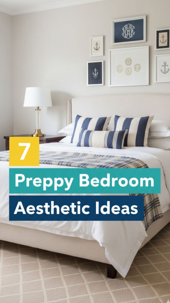 1. 7 Preppy Bedroom Aesthetic Ideas for a Clean, Polished Vibe