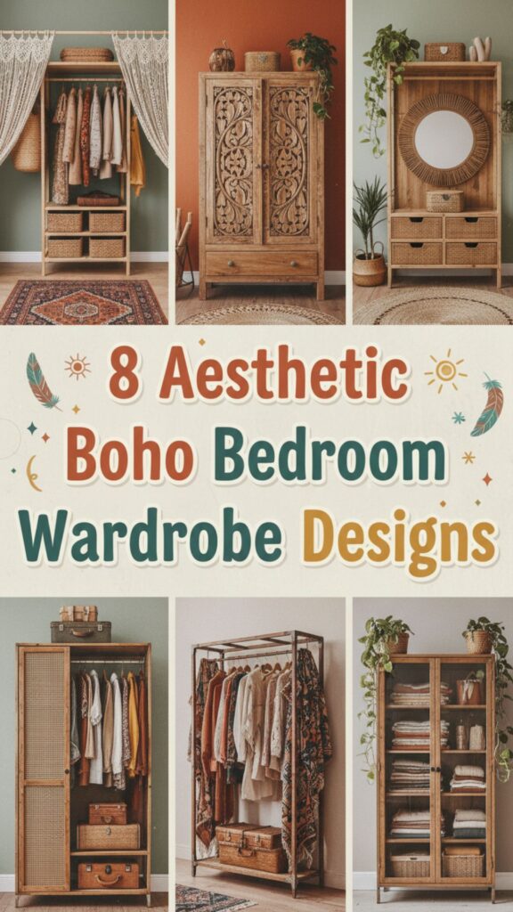 1. 8 Aesthetic Boho Wardrobe Designs That Will Transform Your Bedroom
