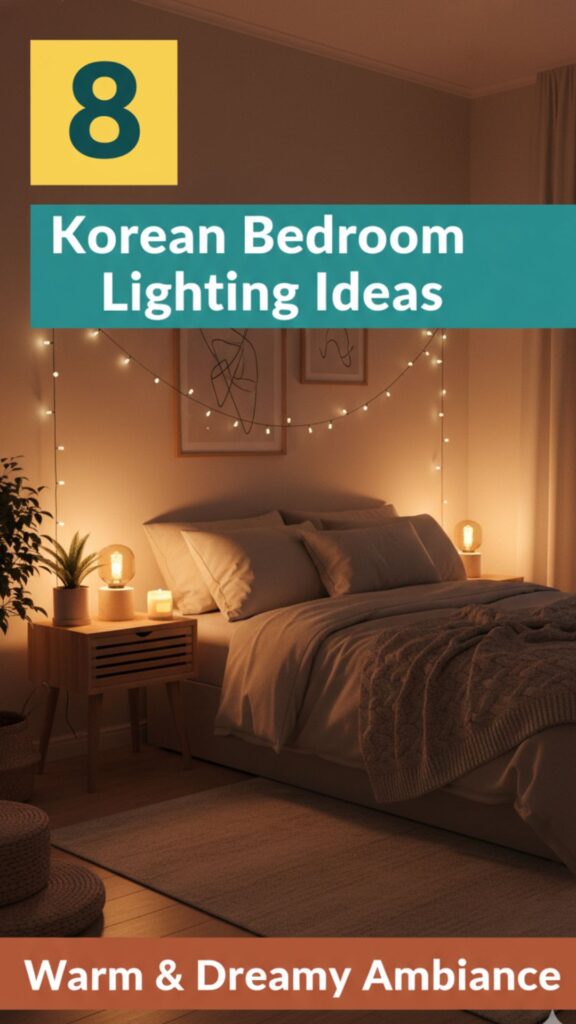 1. 8 Bedroom Aesthetic Korean Night Warm & Soft Lighting Style