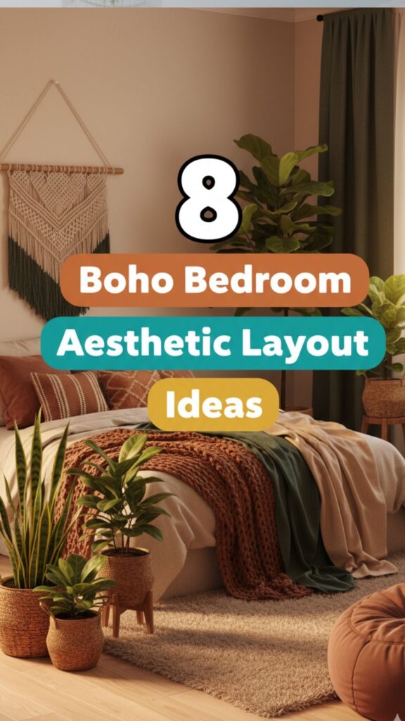 1. 8 Bedroom Aesthetic Layout Ideas for Boho Bedrooms