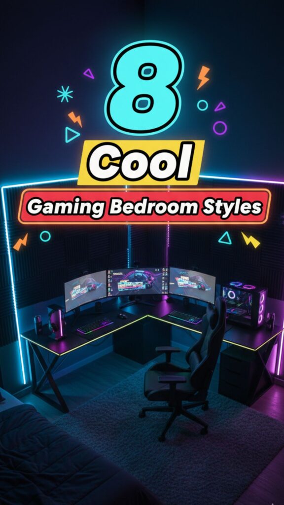 1. 8 Cool Gaming Bedroom Aesthetic Styles for Teen Boys