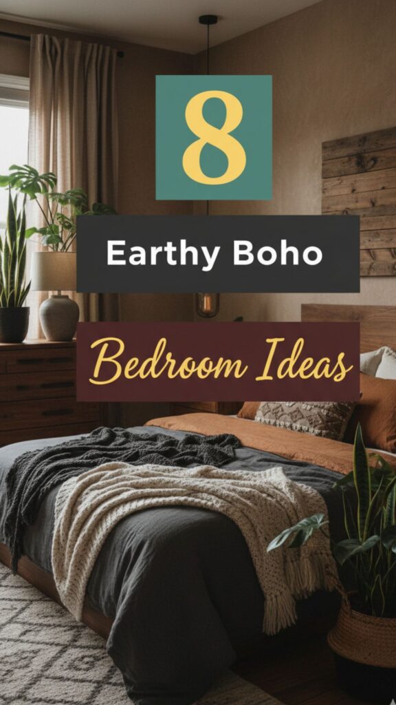1. 8 Earthy Boho Bedroom Aesthetic Ideas for Men
