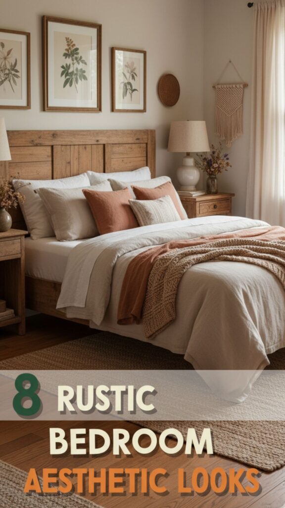 1. 8 Rustic Bedroom Aesthetic Looks with Cottagecore Vibes