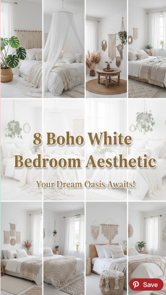 1. 8 Ways to Incorporate a Boho White Bedroom Aesthetic