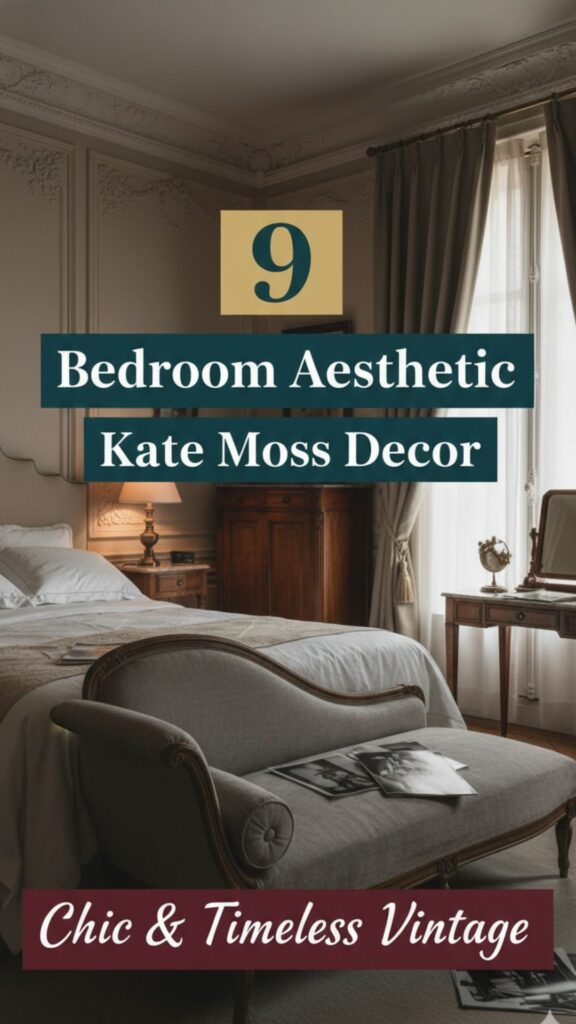 1. 9 Bedroom Aesthetic Kate Moss Decor in Vintage Parisian Style