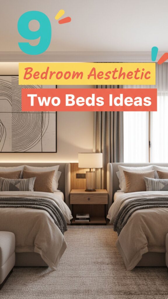 1. 9 Bedroom Aesthetic Two Beds Ideas for Modern & Traditional Homes