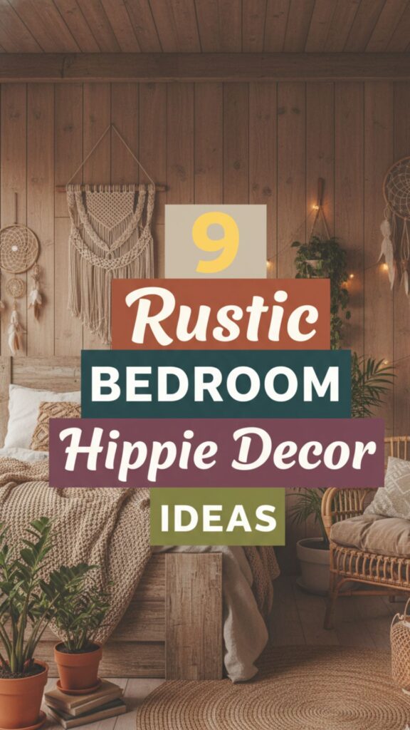 1. 9 Rustic Bedroom Aesthetic Hippie Decor Ideas for Cozy Spaces